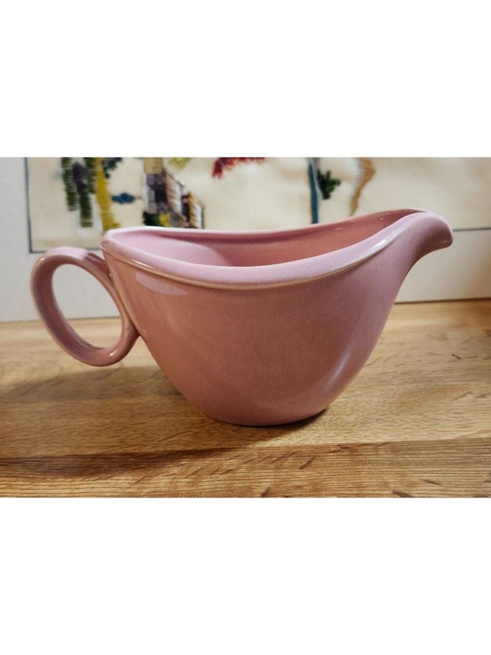Vintage Epicure Dawn Pink Homer Laughlin MCM Gravy Boat Pitcher Creamer